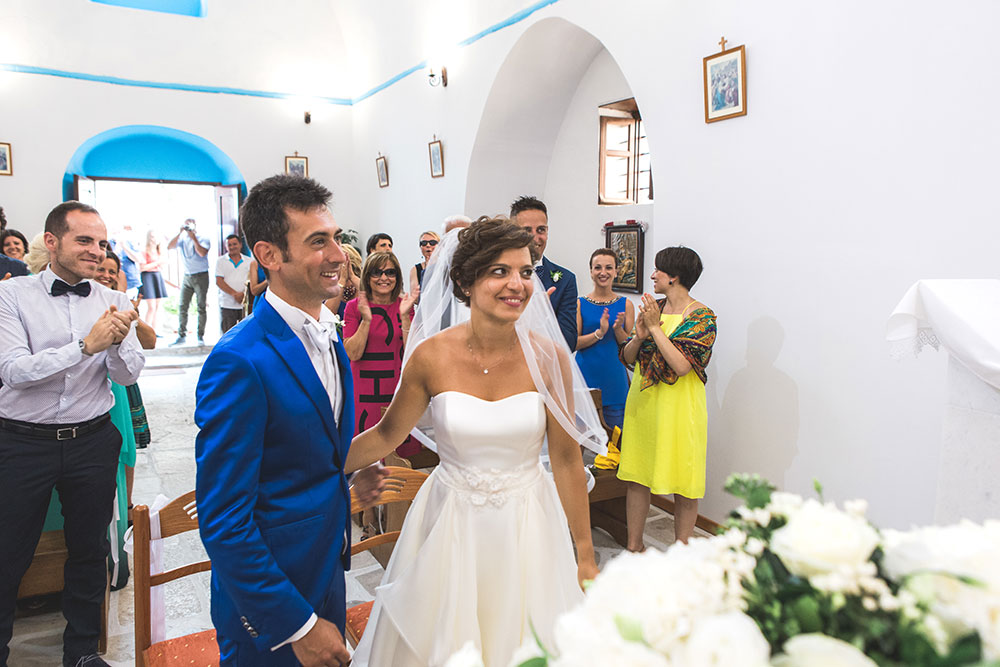 Italian Catholic Wedding in Paros