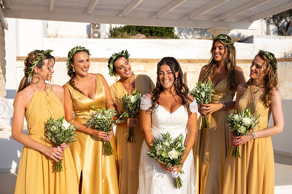 Bridesmaids in Paros