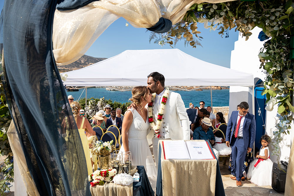 Indian French Wedding in Paros